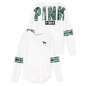 VS PINK Limited Edition Tropical Sequin Crew